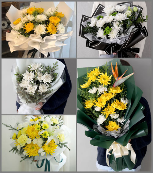 山东临沂沂南县界湖街道布稻囤村白事花束代送